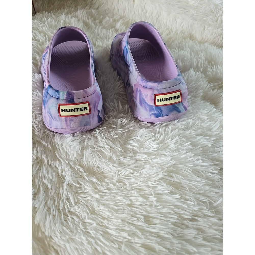 Hunter Haddie 2 Lightweight Womens Slip In Purple Slides Very Comfortable Sz 6 - Picture 3 of 8